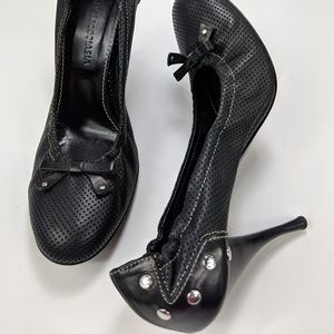 Francesco Biasia Black Studded Heel